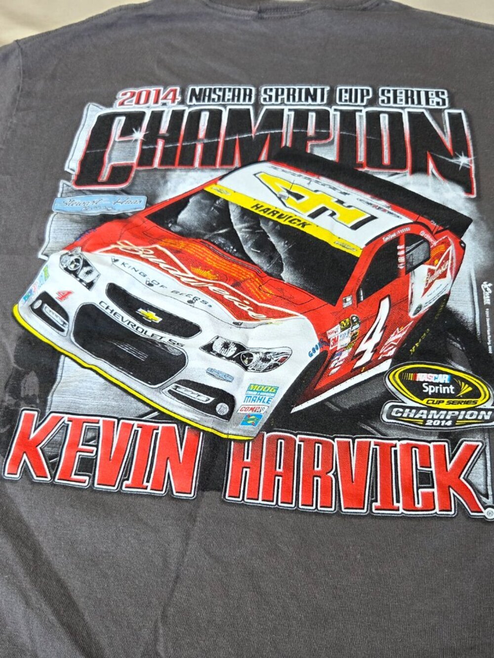 Chase Authentics Kevin Harvick 2014 NASCAR Sprint Cup Series Champion T-Shirt Gr - Picture 4 of 7